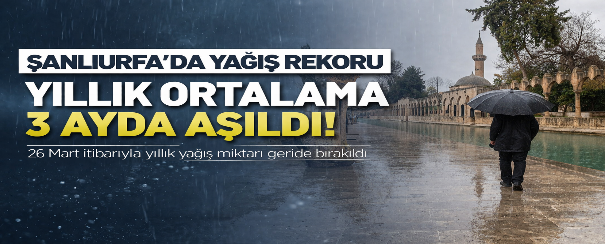 Şanlıurfa’da Yıllık Yağış Rekoru 3 Ayda Aşıldı